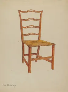 Side Chair (one of a pair), 1937. Creator: Ruth Bialostosky