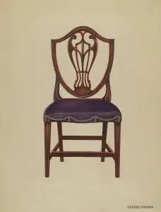 Side Chair Prints: Side Chair (one of six), 1936. Creator: Alfred Nasson