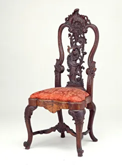 Side Chair Prints: Side Chair, Portugal, c. 1745 / 55. Creator: Abraham Roentgen