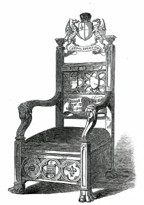 Chair presented to the Lord Mayor of London, 1850. Creator: Unknown