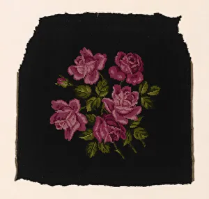 Cross Stitch Gallery: Chair Seat, England, c. 1880. Creator: Unknown