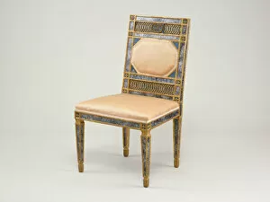 Inlaying Gallery: Side Chair, Sicilia, 1790 / 1800. Creator: Unknown