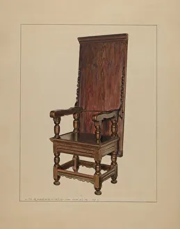 Rosenshield Von Paulin Prints: Chair-table, 1937. Creator: M. Rosenshield-von-Paulin
