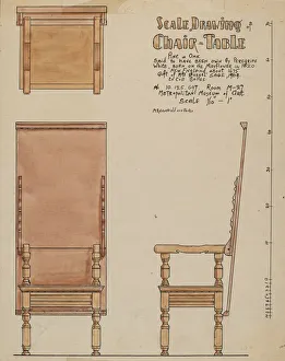 Chair-table, c. 1936. Creator: M. Rosenshield-von-Paulin Chair-table, c. 1936. Creator: M. Rosenshield-von-Paulin