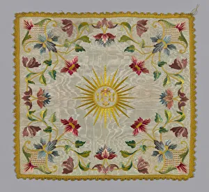 Moire Prints: Chalice Cover, Italy, 19th century. Creator: Unknown