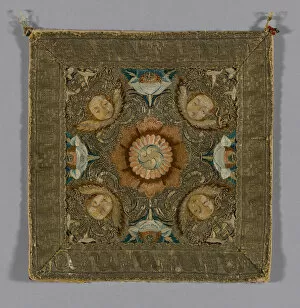 Chalice Cover or Portion of a Burse, Italy, 1675/1725. Creator: Unknown