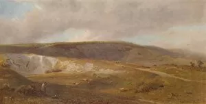 Cecil Reginald Gallery: A Chalk Pit on the Downs, near Eastbourne, 1871, (1935). Artist: Henry George Hine