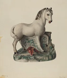 Chalkware Horse, 1935 / 1942. Creator: Mina Lowry