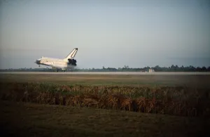 Kennedy Space Centre Prints: Challenger landing, Florida, USA, February 11, 1984. Creator: NASA