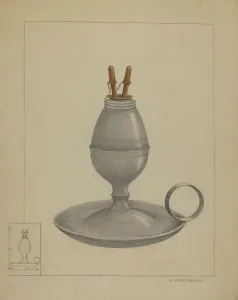 Chamber Prints: Chamber Lamp, c. 1936. Creator: A. Zaidenberg