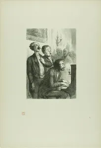 Singers Prints: The Chamber Musicians, 1862, printed 1920. Creator: Charles Maurand