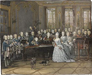 The chamber musicians in the Mecklenburg-Schwerin court chapel at Ludwigslust in 1770, 1770 The chamber musicians in the Mecklenburg-Schwerin court chapel at Ludwigslust in 1770, 1770