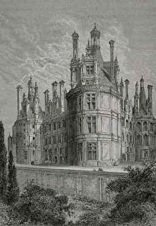 Chambord Castle, France, 1877. Creator: Jules Jean Marie Joseph Huyot