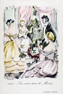 Drape Prints: Champagne Devaux advertisement, 1846