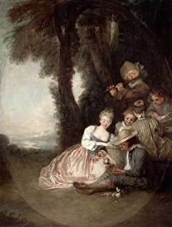 Youngster Prints: Champetre Concert, 1715. Artist: Jean-Antoine Watteau