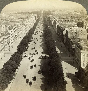 Traffic Prints: Champs Elysees from the Arc de Triomphe