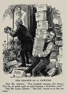 Lloyd George Prints: The Chance of a Lifetime (From Punch), 1911. Creator: Raven-Hill, Leonard (1867-1942)