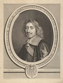 Nanteuil Robert Prints: Chancelier Michel IV Le Tellier, ca. 1661. Creator: Robert Nanteuil