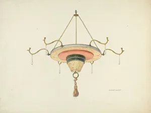 Chandeliers Gallery: Chandelier, 1939. Creator: Edward Jewett