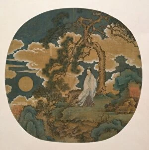 Album Leaf Gallery: Chang E, The Moon Goddess, Yuan or early Ming dynasty, c. 1350/1440. Creator: Unknown