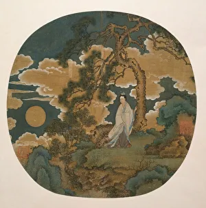 Album Leaf Gallery: Chang E, The Moon Goddess, Yuan or early Ming dynasty, c. 1350/1440. Creator: Unknown