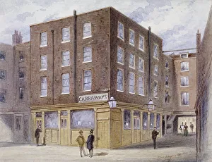 Coffee House Prints: Change Alley, London, 1873. Artist: Frederick Napoleon Shepherd