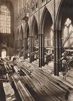 Changing the Interior of the Abbey, 1937