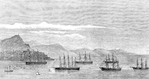 Regatta Prints: The Channel Fleet Regatta at Vigo, 1874. Creator: Unknown