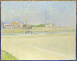 Sun Light Gallery: The Channel of Gravelines, Grand Fort-Philippe, 1890. Artist: Seurat, George Pierre (1859-1891)