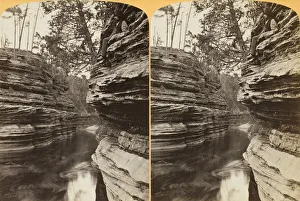 Bennett Henry Hamilton Gallery: Up the Channel at Steamboat Rock from a Steamer, 1870 / 1908