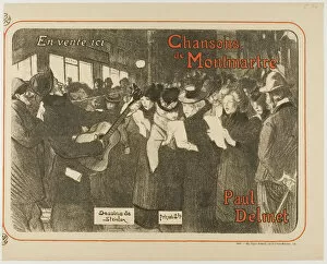 Guitarist Gallery: Chansons de Montmartre, 1899. Creator: Theophile Alexandre Steinlen