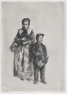 Busker Collection: Chanteurs des rues, grande piece, 1872. Creator: Marcellin-Gilbert Desboutin