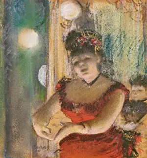 Restaurant Prints: Chanteuse de cafe concert, 1879. Creator: Degas, Edgar (1834-1917)