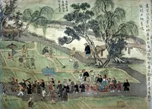 Oriental Collection: Chao Hsia visiting the fields, encouraging people to plant Mulberry trees