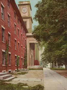 Photochrom Print Prints: Chapel and dormitory, Amherst College, c1901. Creator: Unknown