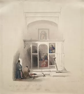1796 1864 Gallery: Chapel of Elijah on Mount Horeb, 1839. Creator: David Roberts (British, 1796-1864)