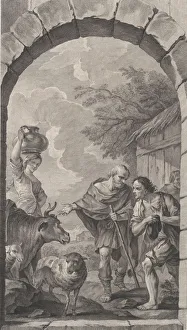 Etching And Engraving Prints: The Chapel of the Enfants-Trouves in Paris: Groupe des bergers devant une chaumiere