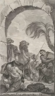 Camel Driver Gallery: The Chapel of the Enfants-Trouves in Paris: La Suite des rois mages: chameliers et porteur... 1756