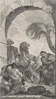 Etienne Prints: The Chapel of the Enfants-Trouves in Paris: La Suite des rois mages: chameliers et porteur