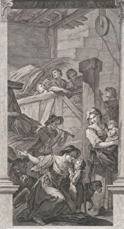 Adoration Gallery: The Chapel of the Enfants-Trouvés in Paris: L'Adoration des bergers, 1752. Creator: Etienne Fessard