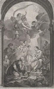 Etienne Prints: The Chapel of the Enfants-Trouves in Paris: Les Rois mages Gaspard et Melchior adorant l'E