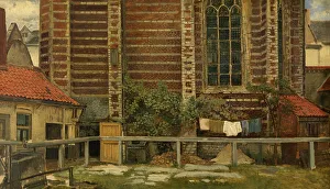 Clothes Line Prints: The Chapel of Grace in Antwerp, 1866. Creator: Henri Jean Augustin de Braekeleer