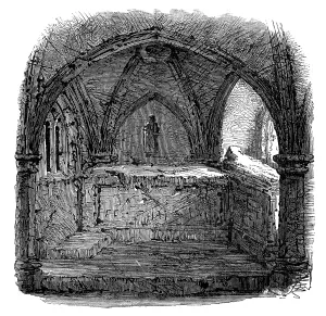 Vaulted Prints: Chapel in the Hermitage, Warkworth, 1881. Creator: Unknown