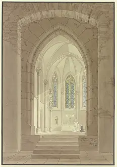 Friar Prints: Chapel in the hospital church at Biedenkopf, 1826. Creator: Friedrich Maximilian Hessemer
