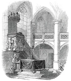 Protestant Gallery: Chapel at Kalenberg - from His Royal Highness Prince Alberts drawing, 1845. Creator: W
