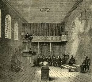 Congregation Gallery: The Chapel in Newgate, c1872. Creator: Unknown