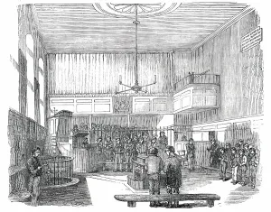 Church Service Prints: The Chapel, Newgate Prison, 1850. Creator: Unknown