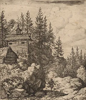 Etching With Engraving Prints: Chapel, probably c. 1645 / 1656. Creator: Allart van Everdingen