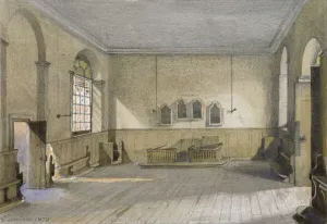Law And Order Prints: The chapel in Queens Bench Prison, Borough High Street, Southwark, London, 1879