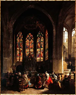 The chapel of the Virgin at Saint-Gervais-Saint-Protais church, c1860. Creator: Unknown